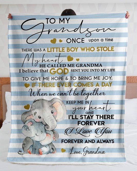 Special Gift For Your Grandson Blanket - From Grandma (SKUB11-105)
