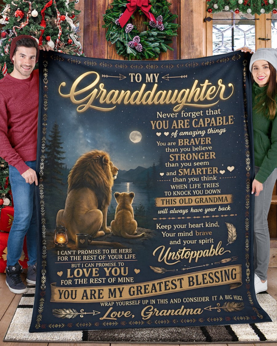Special Gift For Your Granddaughter Blanket - From Grandma (SKU2606-278)