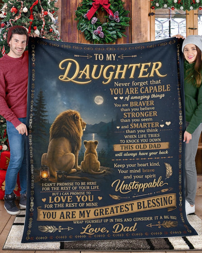 Special Gift For Your Daughter Blanket - From Dad (SKU2606-234)