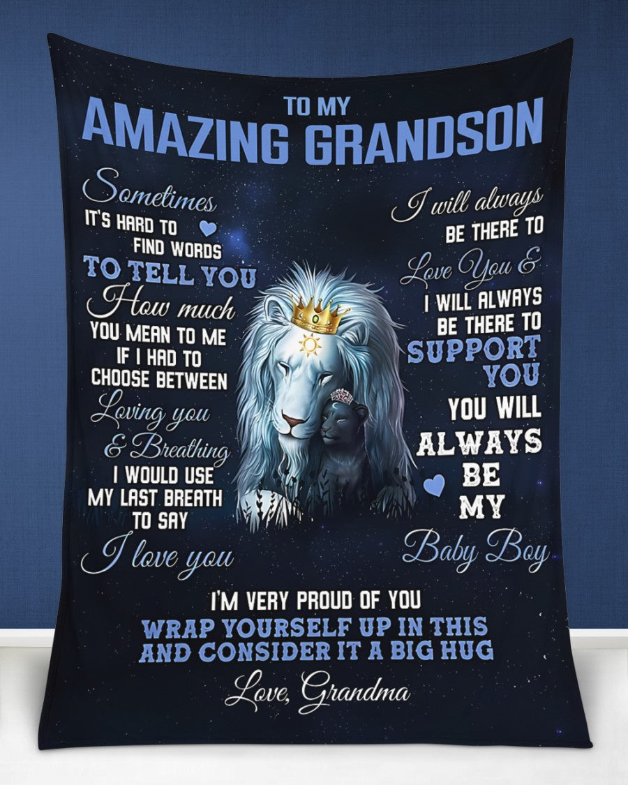 Special Gift For Your Grandson Blanket - From Grandma  (SKUB11-84) FULL
