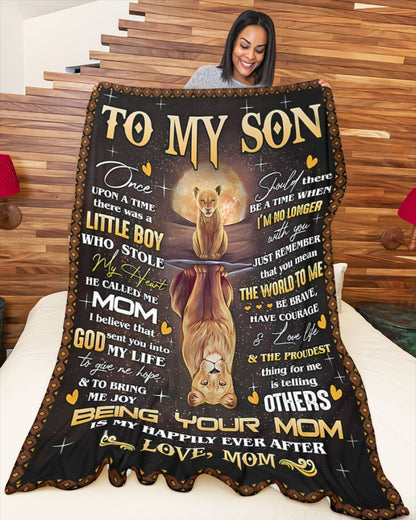 Special Gift For Your Son Blanket - From Mom02