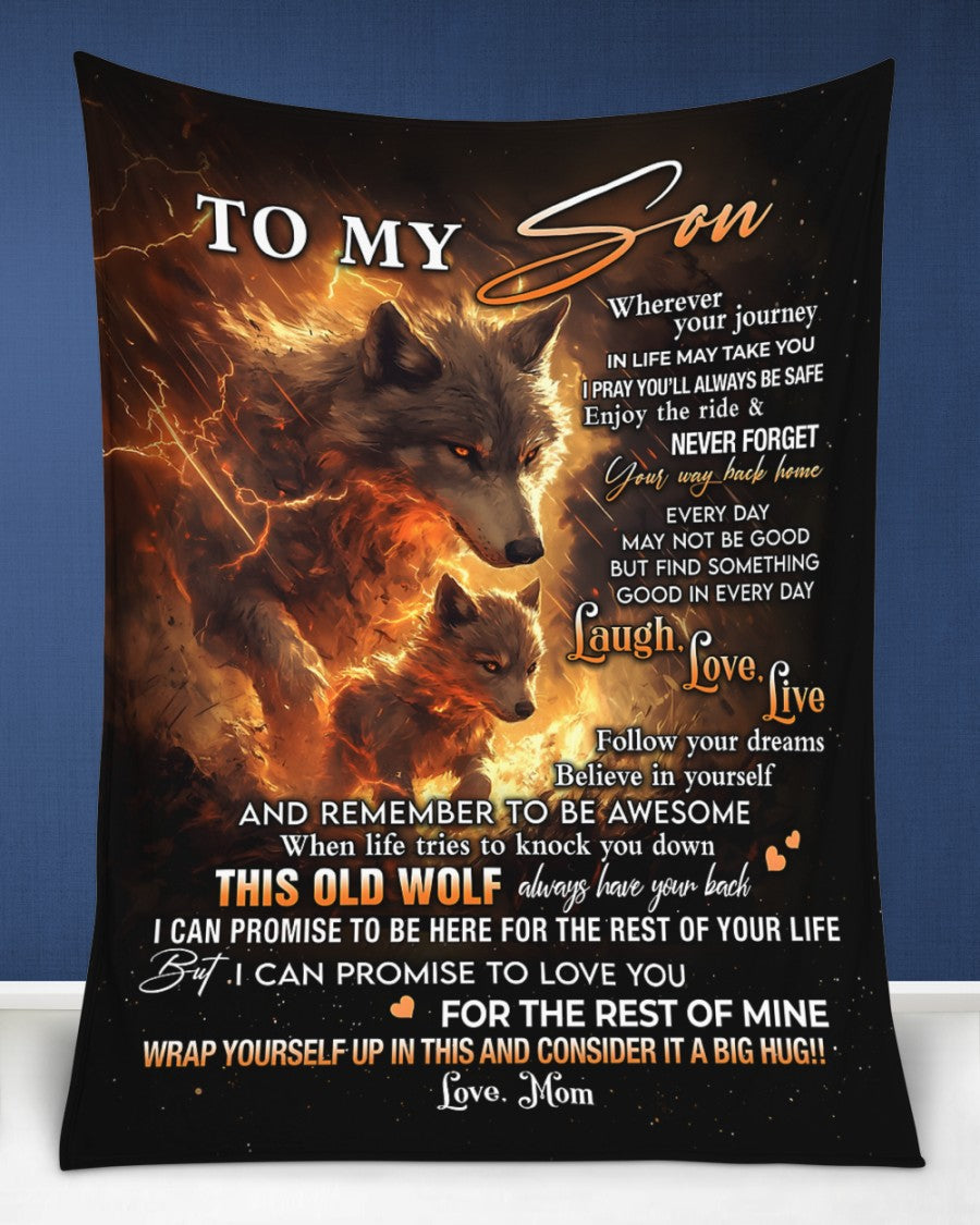 Special Gift For Your Son Blanket - From Mom (SKUB12-81)