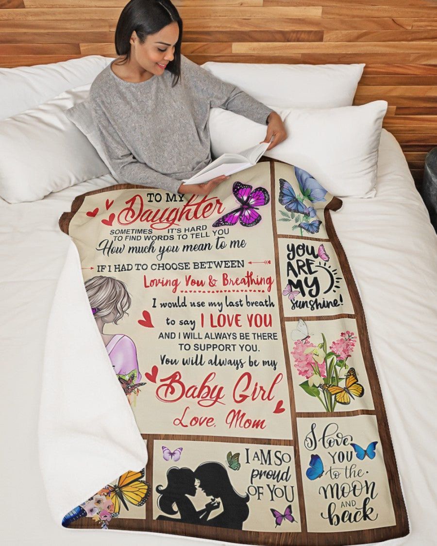 Special Gift For Your Daughter Blanket - From Mom07