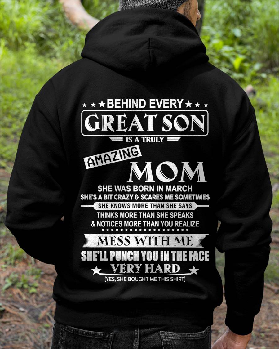 MARCH - BEHIND EVERY GREAT SON IS A TRULY AMAZING MOM - FROM MOM - TLEE03 (SKU10-37-03)