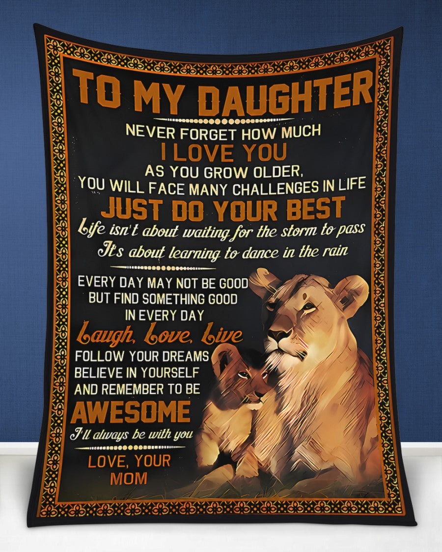 Special Gift For Your Daughter Blanket - From Mom (SKU2606-219)
