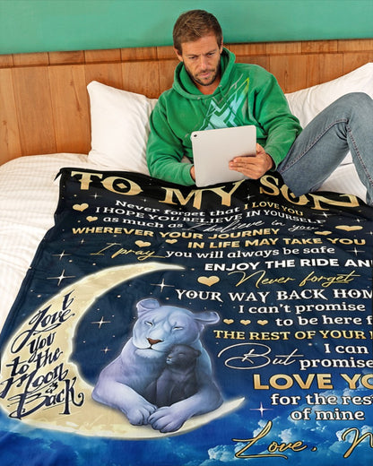 Special Gift For Your Son Blanket - From Mom00