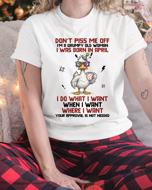 APRIL BORN – FEISTY WOMAN, DON’T TEST ME, I LIVE MY WAY - FOR WOMEN - TLEE04 (SKU2603-333-04)