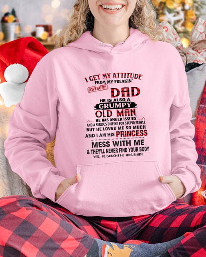I GET MY ATTITUDE FROM MY FREAKIN' AWESOME DAD - FROM DAD - TLEE00 (SKU2603-78-00)