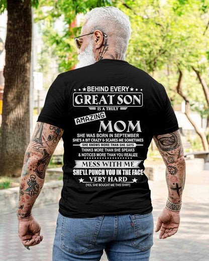 SEPTEMBER - BEHIND EVERY GREAT SON IS A TRULY AMAZING MOM - FROM MOM - TLEE09 (SKU10-37-09)