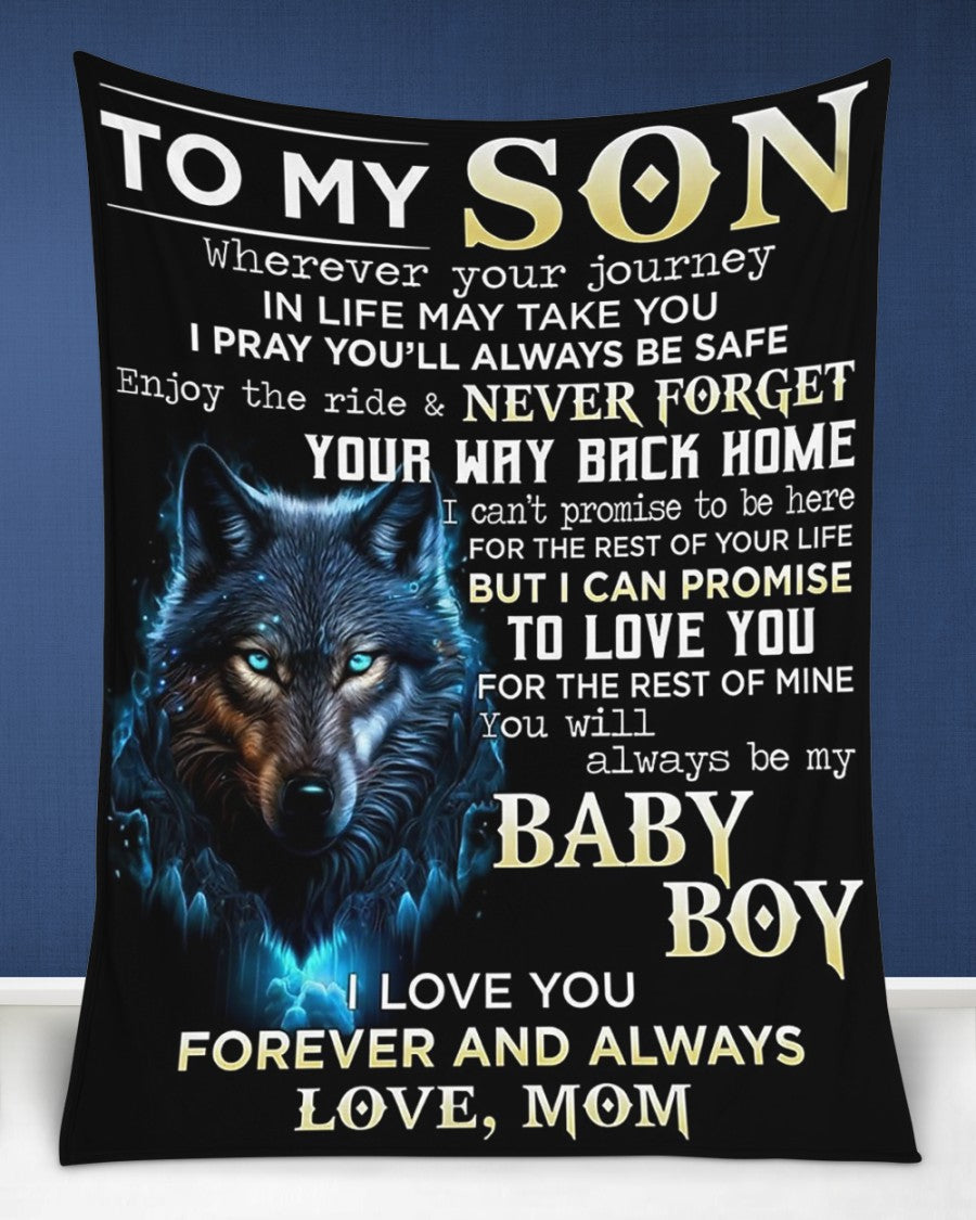 Special Gift For Your Son Blanket - From Mom01