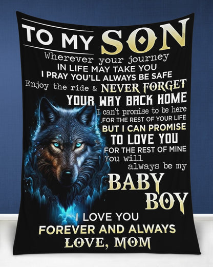 Special Gift For Your Son Blanket - From Mom01