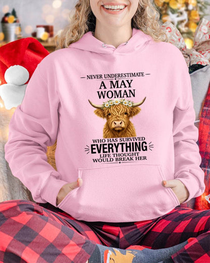 MAY WOMAN HIGHLAND COW SHIRT - FOR WOMEN - TLEE05 (SKU2606-158-05)