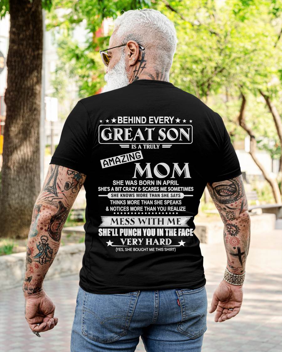 APRIL - BEHIND EVERY GREAT SON IS A TRULY AMAZING MOM - FROM MOM - TLEE04 (SKU10-37-04)