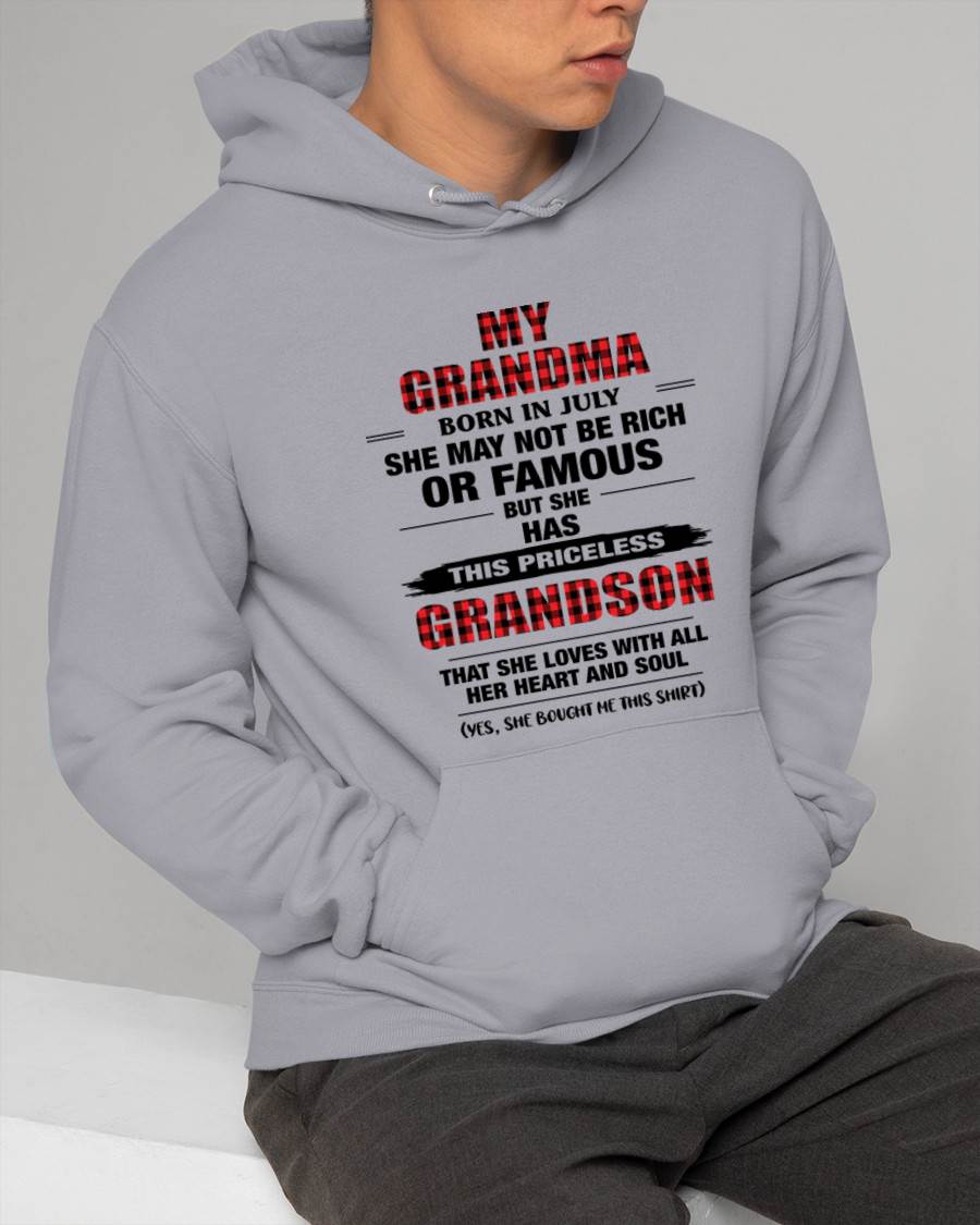 JULY GRANDMA LOVES ME – PRICELESS GRANDSON GIFT- FROM GRANDMA - TLEE07 (SKU2604-260-07)