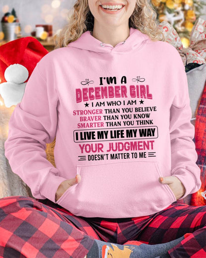 DECEMBER GIRL – I AM WHO I AM, STRONGER, BRAVER, SMARTER - FOR WOMEN - TLEE12 (SKU2603-218-12)