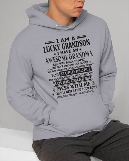 APRIL - I AM A LUCKY GRANDSON I HAVE AN AWESOME GRANDMA - FROM GRANDMA - TLEE04 (SKU12-40-04)