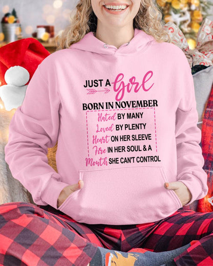 BORN IN NOVEMBER – A GIRL WITH ATTITUDE, HEART, AND A MOUTH SHE CAN’T CONTROL - FOR WOMEN - TLEE11 (SKU2603-363-11)