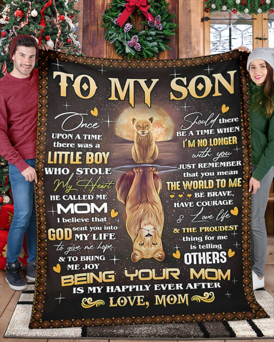 Special Gift For Your Son Blanket - From Mom02