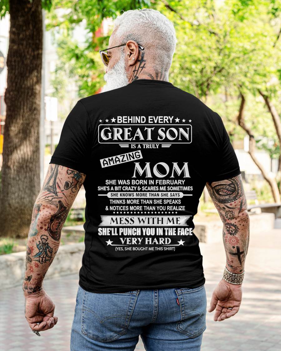FEBRUARY - BEHIND EVERY GREAT SON IS A TRULY AMAZING MOM - FROM MOM - TLEE02 (SKU10-37-02)