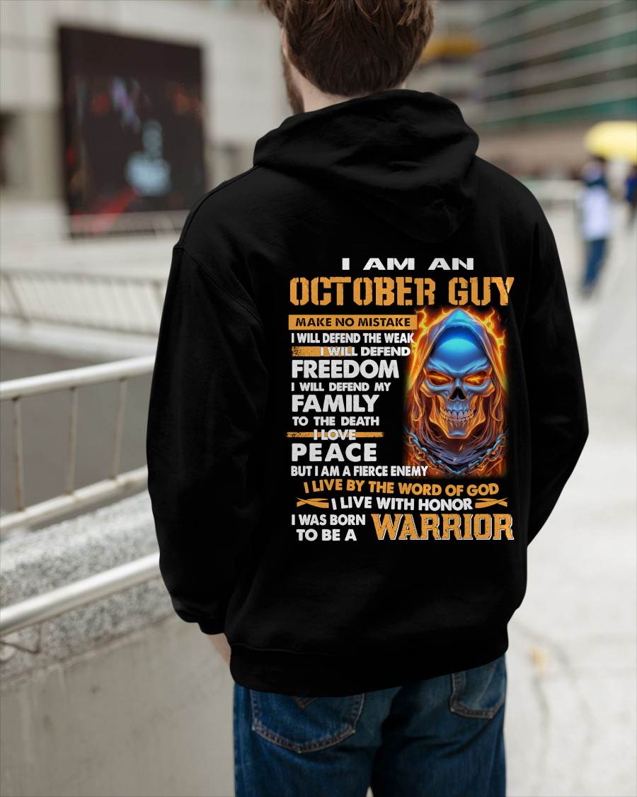 OCTOBER - A WARRIOR BY BLOOD, A BELIEVER BY HEART - GIFT FOR MAN - TLEE10 (SKU10-51-10)