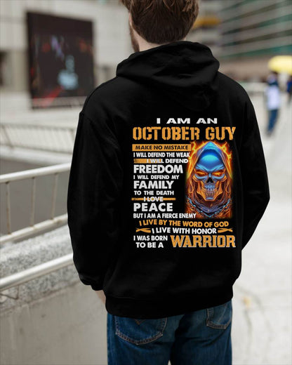 OCTOBER - A WARRIOR BY BLOOD, A BELIEVER BY HEART - GIFT FOR MAN - TLEE10 (SKU10-51-10)