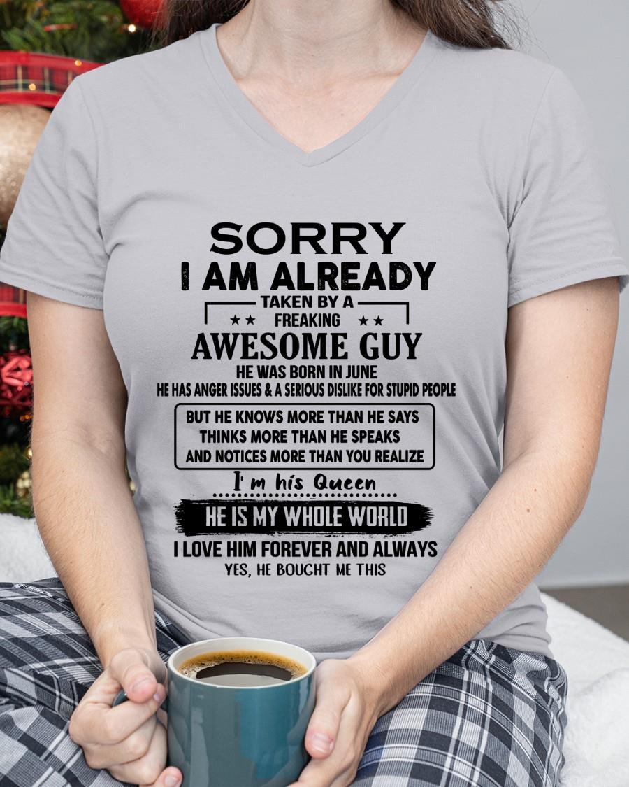 June - Awesome Boyfriend Born In June- Special gift for your Girlfriend - From Husband TLEE06 (SKUT08-11-06)
