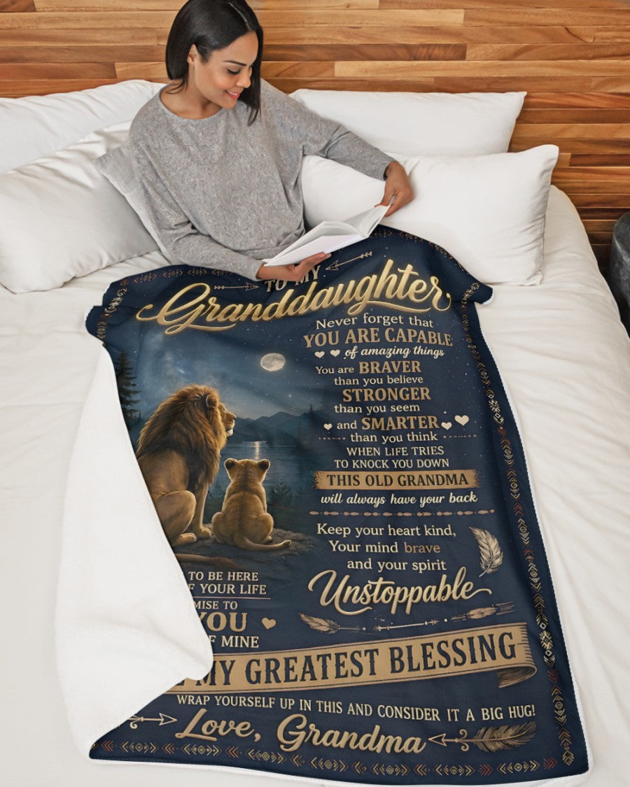 Special Gift For Your Granddaughter Blanket - From Grandma (SKU2606-278)