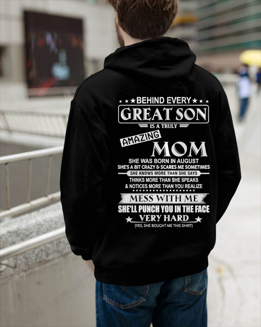AUGUST - BEHIND EVERY GREAT SON IS A TRULY AMAZING MOM - FROM MOM - TLEE08 (SKU10-37-08)