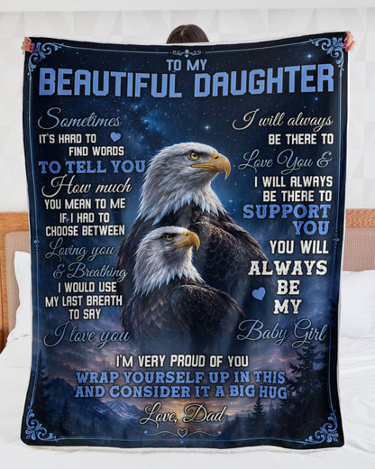 Special Gift For Your Daughter Blanket - From Dad (SKU2605-76)