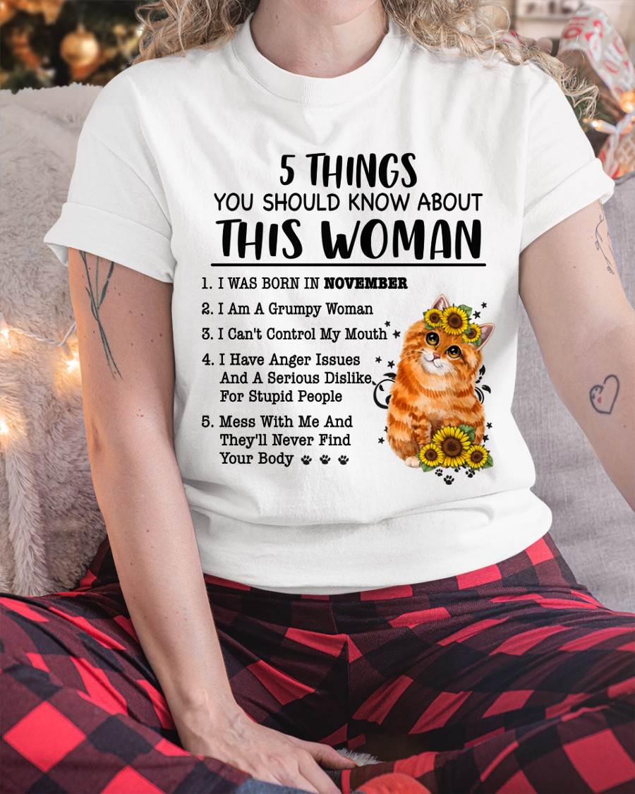 NOVEMBER - 5 THINGS YOU SHOULD KNOW ABOUT THIS WOMAN - FOR WOMEN - TLEE11 (SKU2602-186-11)