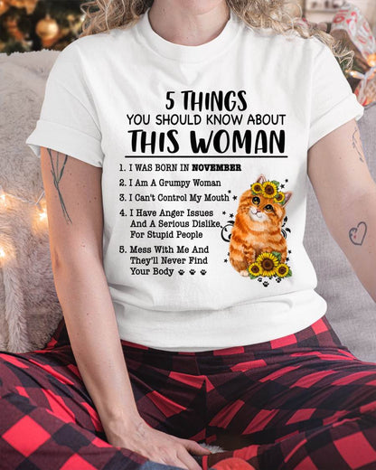 NOVEMBER - 5 THINGS YOU SHOULD KNOW ABOUT THIS WOMAN - FOR WOMEN - TLEE11 (SKU2602-186-11)
