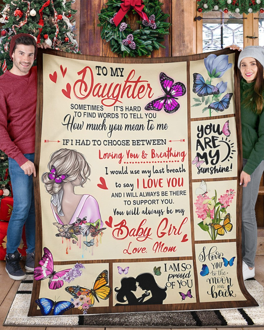 Special Gift For Your Daughter Blanket - From Mom07