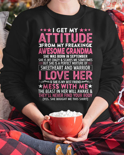 SEPTEMBER  - I GET MY ATTITUDE FROM MY FREAKING AWESOME GRANDMA - FROM GRANDMA - TLEE09 (SKU07-163-09)