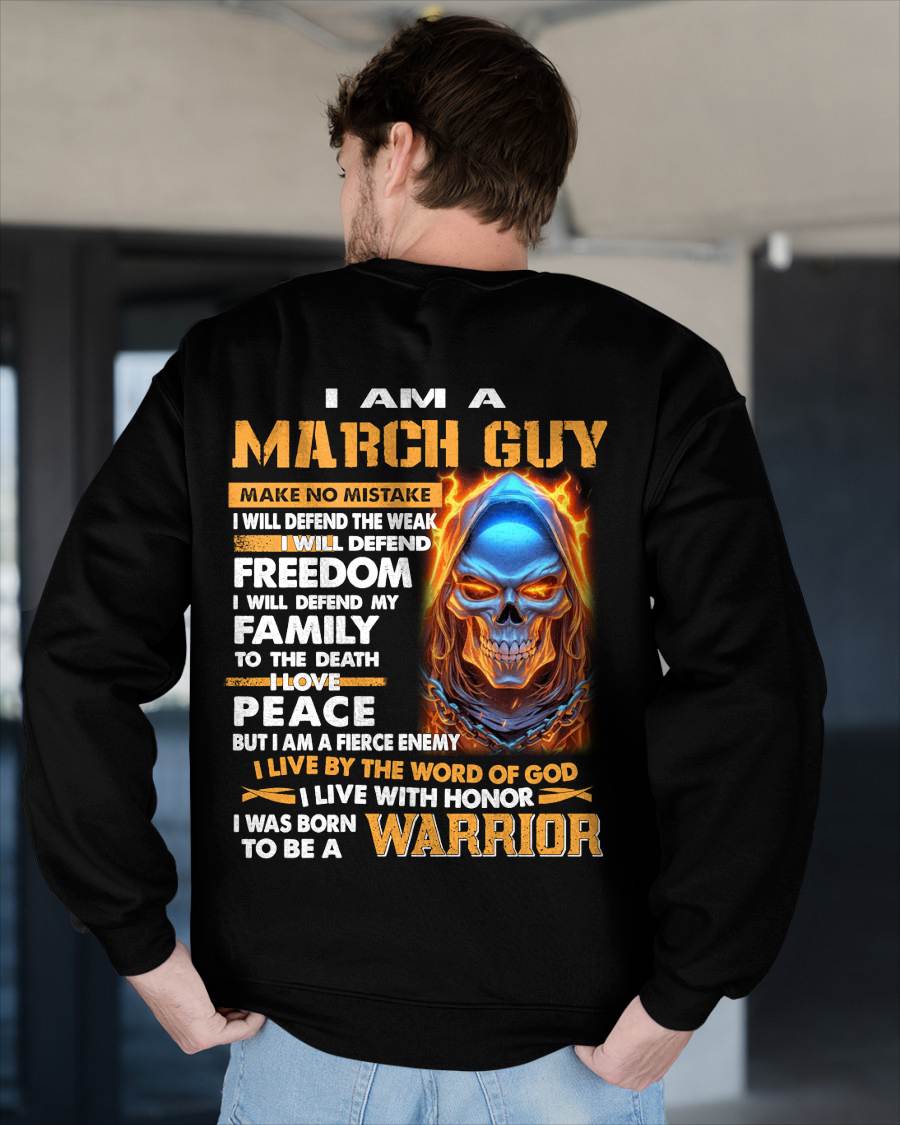 MARCH - A WARRIOR BY BLOOD, A BELIEVER BY HEART - GIFT FOR MAN - TLEE03 (SKU10-51-03)