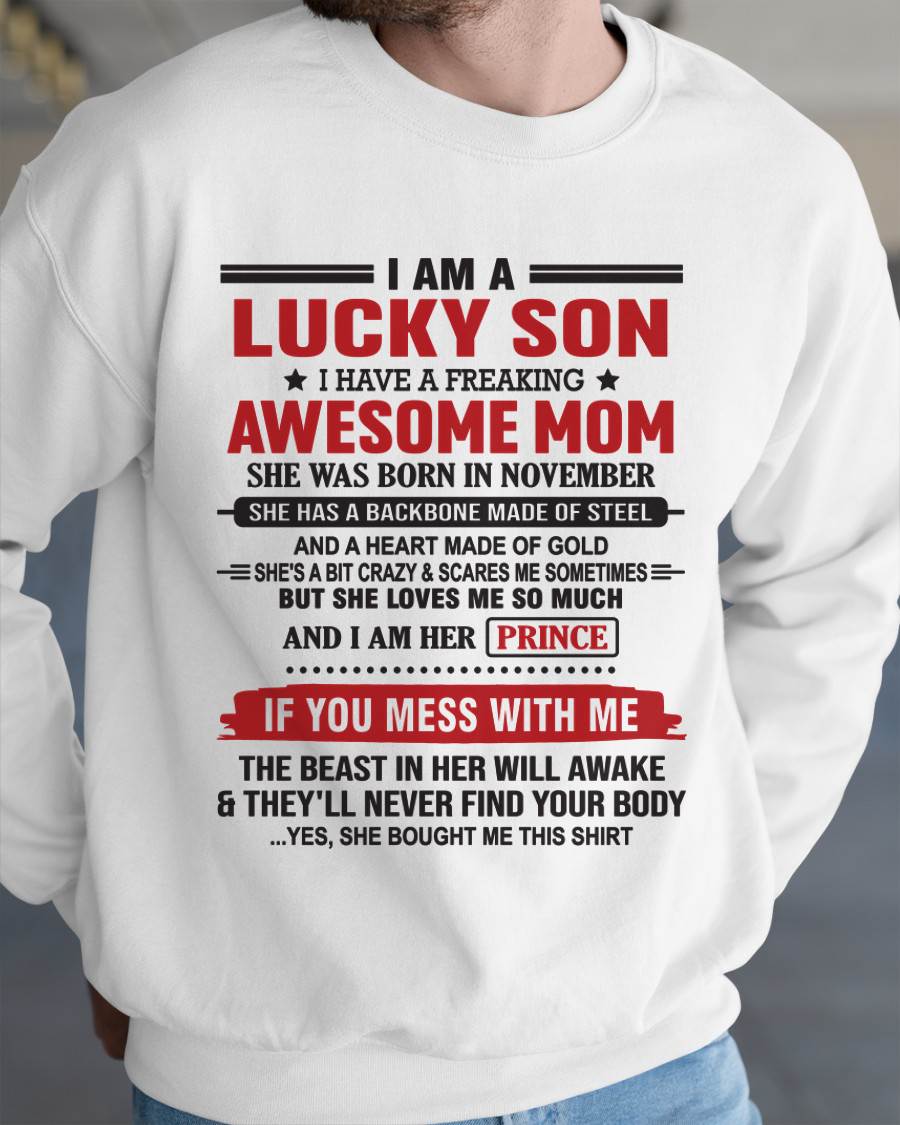 NOVEMBER - LUCKY SON OF A STRONG AND PROTECTIVE MOM - FROM MOM - TLEE11 (SKU2602-97-11)