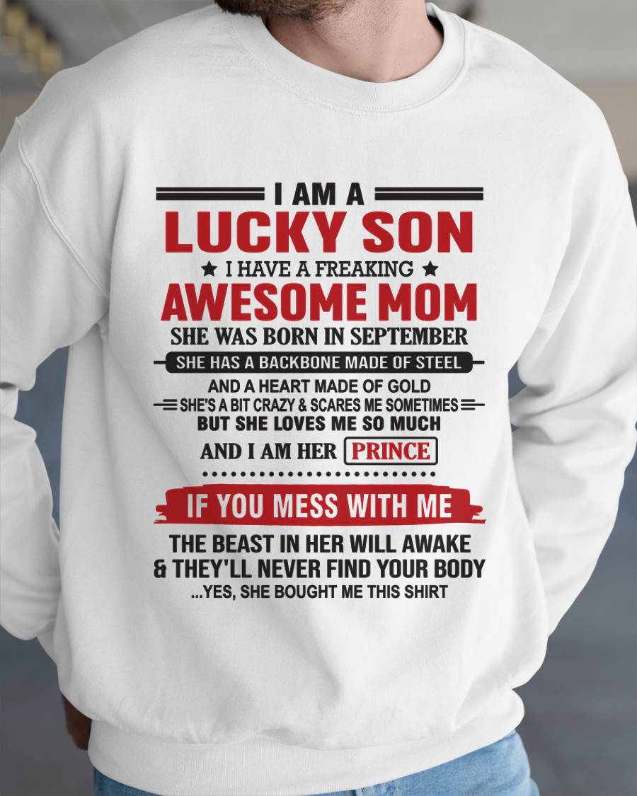 SEPTEMBER - LUCKY SON OF A STRONG AND PROTECTIVE MOM - FROM MOM - TLEE09 (SKU2602-97-09)