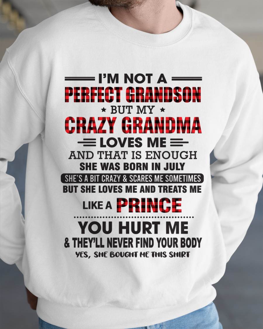 JULY - PROUD GRANDSON OF A CRAZY GRANDMA - FROM GRANDMA - TLEE07 (SKU2603-71-07)