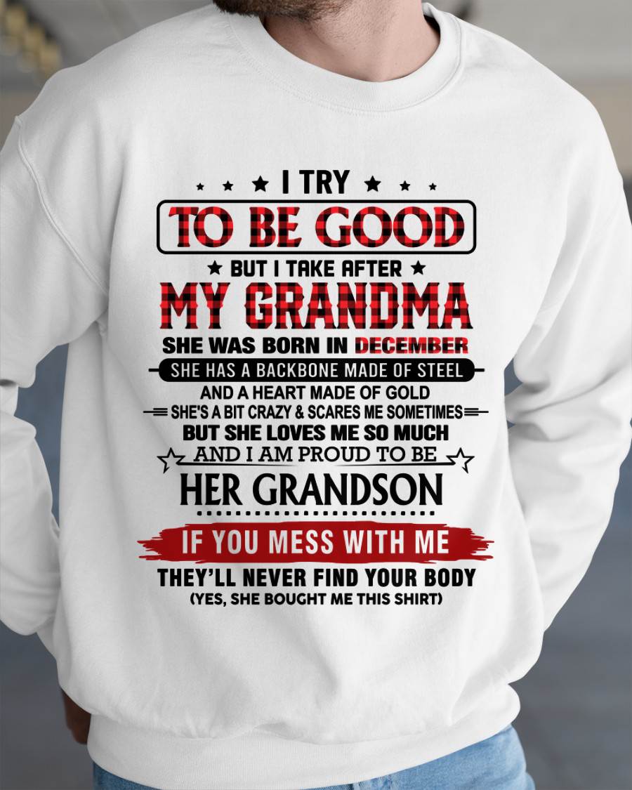 DECEMBER - I TRY TO BE GOOD BUT I TAKE AFTER MY GRANDMA - FROM GRANDMA - TLEE12 (SKU26T-01289-12)