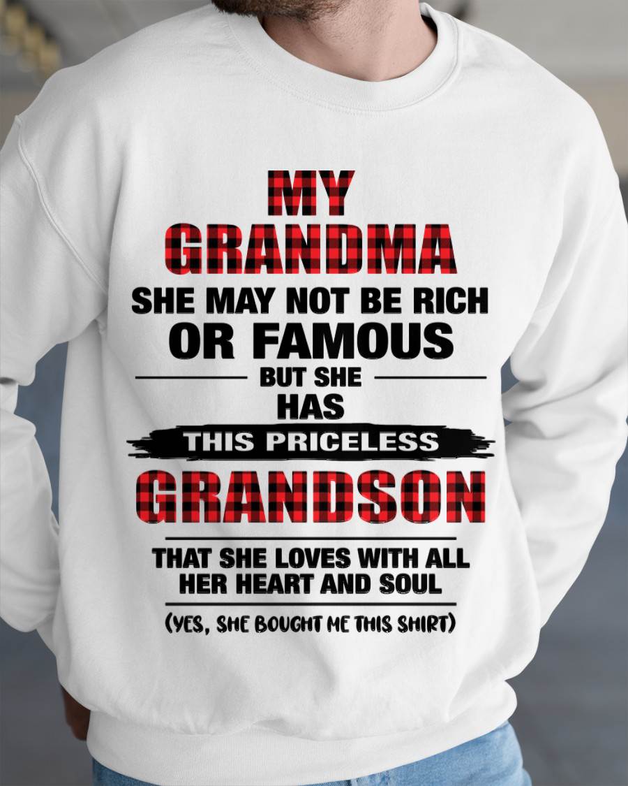 GRANDMA LOVES ME – PRICELESS GRANDSON GIFT- FROM GRANDMA - TLEE00 (SKU2604-260-00)