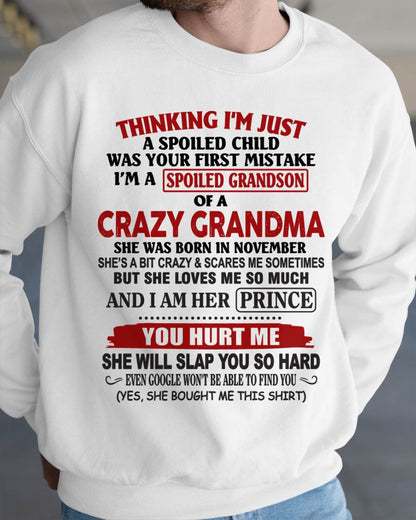 NOVEMBER - GRANDMA’S BOY – LOVED, SPOILED & PROTECTED - FROM GRANDMA - TLEE11 (SKU2602-128-11)