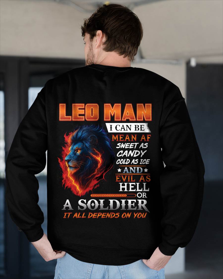 I’M NOT JUST A LEO MAN — I’M FIRE AND ICE IN ONE SOUL - GIFT FOR MAN - TLEE00 (SKU10-20-00)