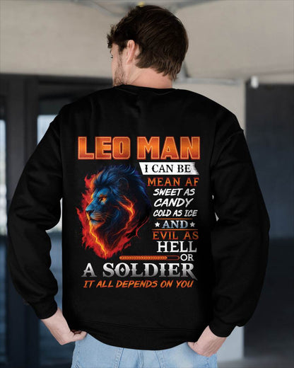 I’M NOT JUST A LEO MAN — I’M FIRE AND ICE IN ONE SOUL - GIFT FOR MAN - TLEE00 (SKU10-20-00)