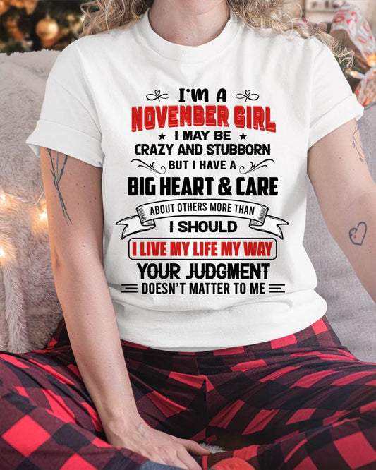 NOVEMBER - MY LIFE, MY RULES, AND I STAND BY EVERY CHOICE I MAKE - FOR WOMEN - TLEE11 (SKU26T-01239-11)