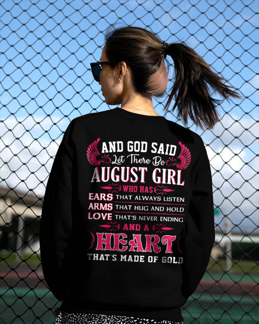 AUGUST GIRL – EARS THAT LISTEN ARMS THAT HUG LOVE NEVER ENDING HEART OF GOLD - FOR WOMEN - TLEE08 (SKU09-75-08)