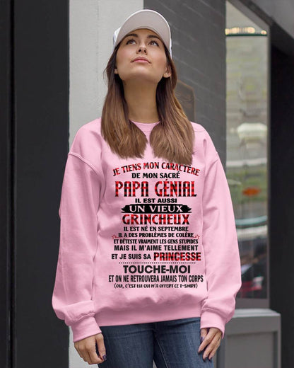 SEPTEMBRE / FILLE À PAPA GÂTÉE ET FIÈRE - CADEAU DE PAPA - TLEE09 (SKU2605-355-09)