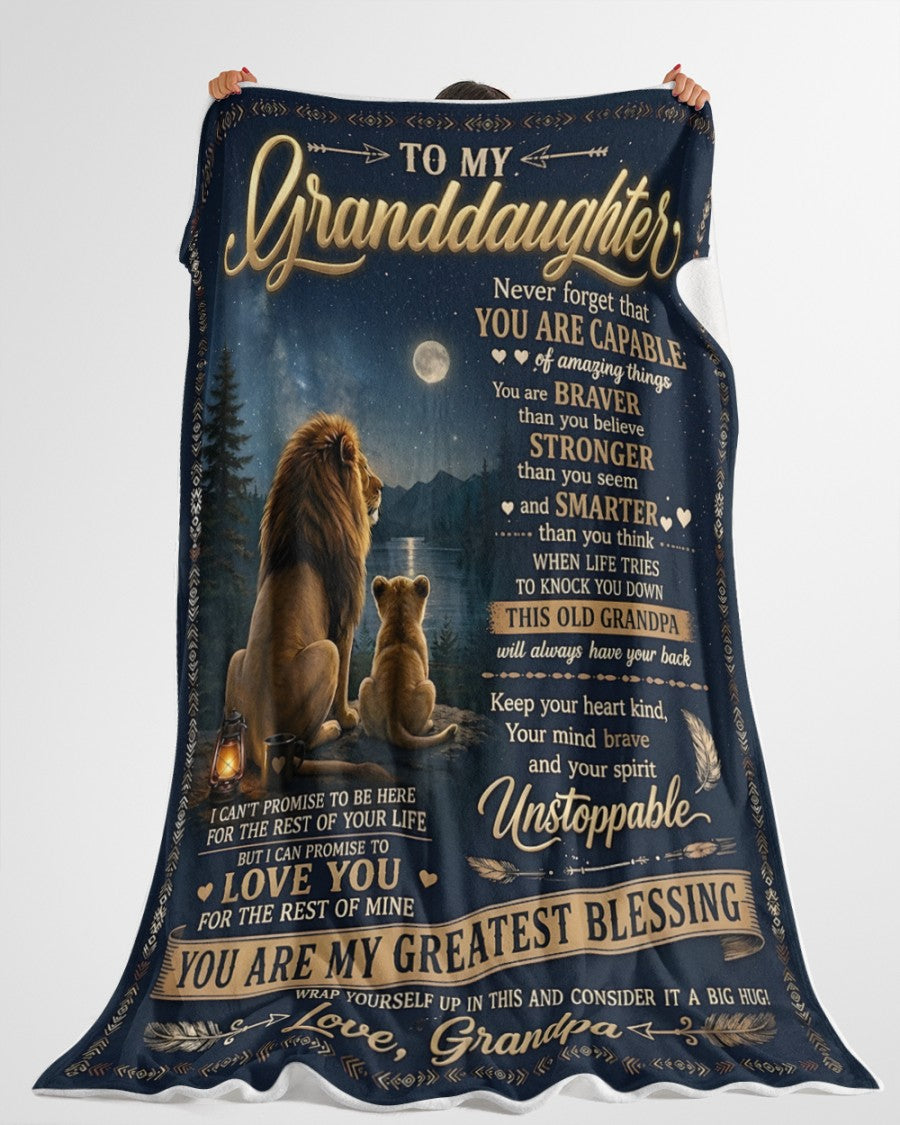 Special Gift For Your Granddaughter Blanket - From Grandpa (SKU2606-84)