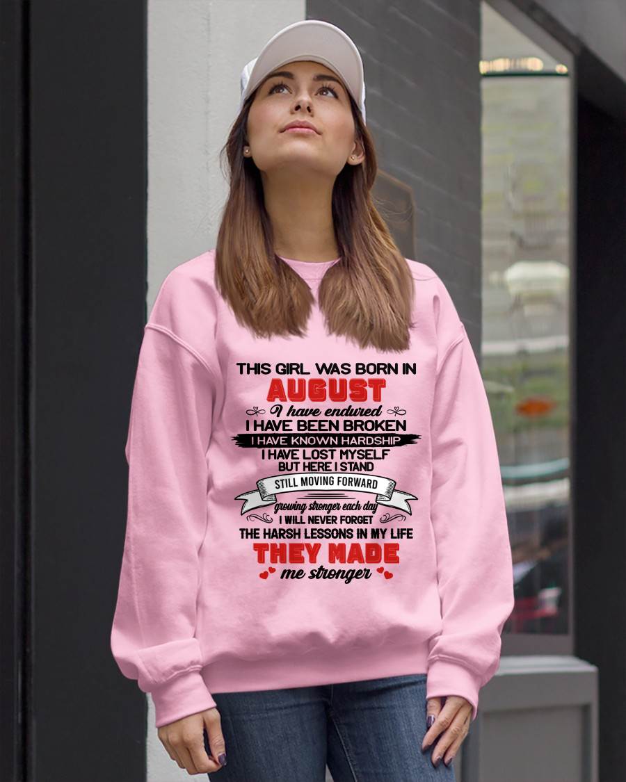 AUGUST - EVERY HARD LESSON MADE ME STRONGER - FOR WOMEN - TLEE08 (SKU2602-22-08)
