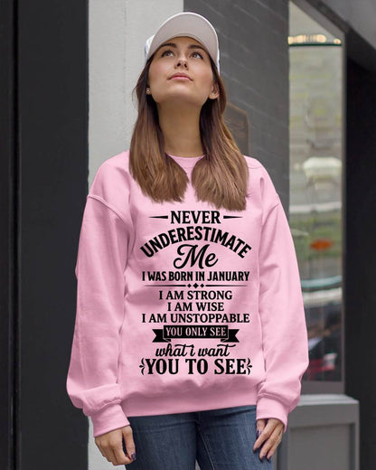 JANUARY GIRL – NEVER UNDERESTIMATE ME - FOR WOMEN - TLEE01 (SKU2606-91-01)