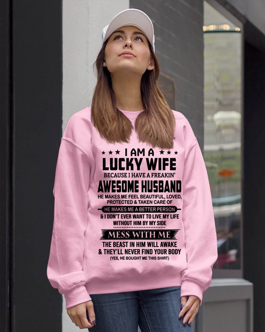 LUCKY WIFE OF AN AWESOME HUSBAND - FROM HUSBAND - TLEE00 (SKU2605-97-00)