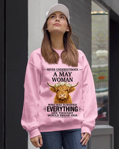 MAY WOMAN HIGHLAND COW SHIRT - FOR WOMEN - TLEE05 (SKU2606-158-05)